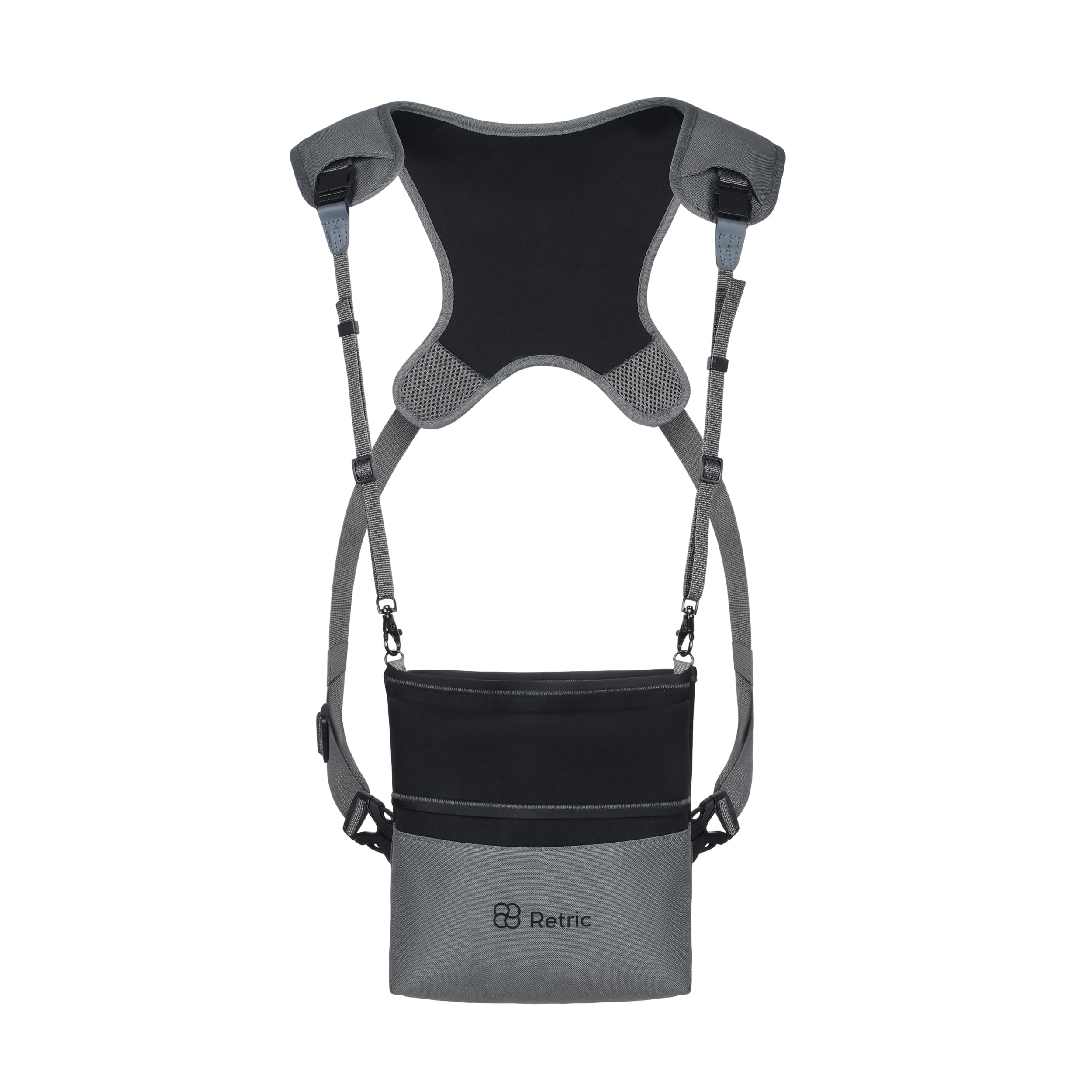 Retric Universal Double Camera Harness Fits Canon Nikon Sony Panasonic Olympus and other DSLR - Durable Ergonomic Comfortable Adjustable Easy to Use/Pack with Bag for Hunting Hiking Bird Watching