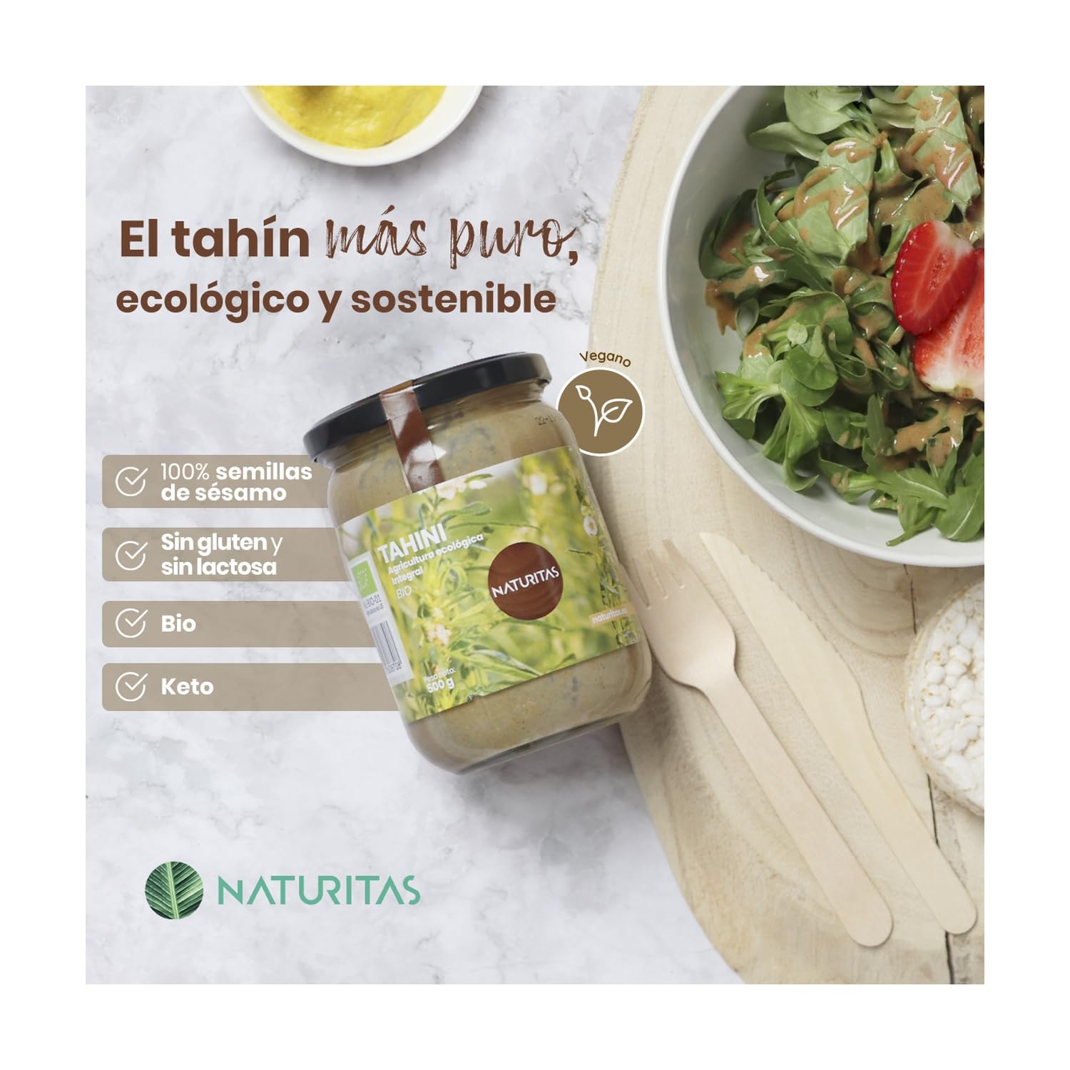 Naturitas Essentials Tahini integral Bio 2x500g Crema de sésamo