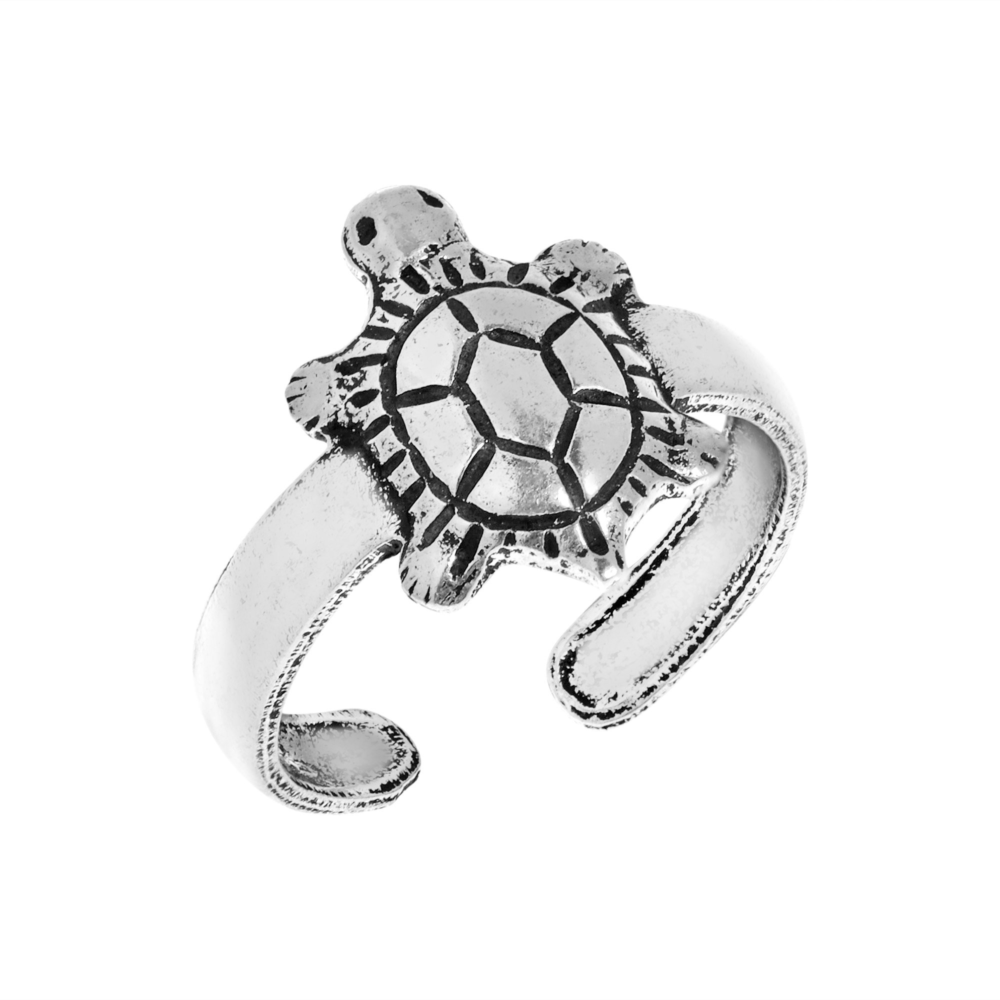 AeraVidaAdjustable Sea Turtle Ocean Inspired Toe or Pinky Ring | Sea Toe Rings for Women | Sea Turtle Jewelry