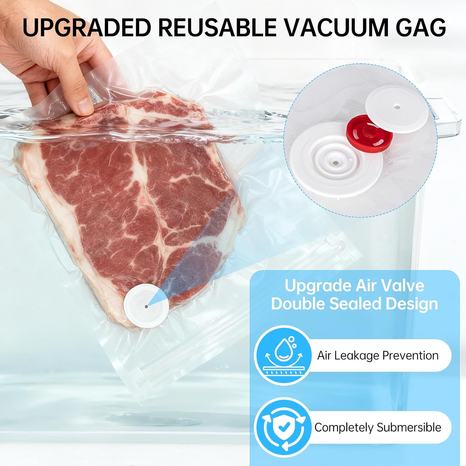Vacuum Sealer Bags Compatible with Chef Preserve,10PCS Reusable Food Grade And Leak-Proof Storage Bags,Clear,5pcs (10.24 * 11.02 in),5pcs(10.24 * 13.39 in) - Image 3