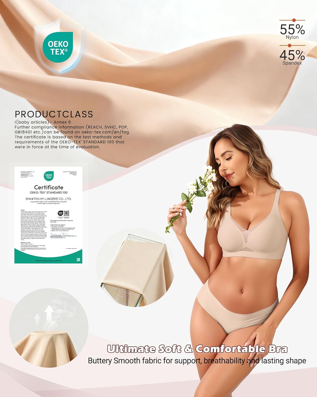 As Fairy Women’s Sexy Deep V Mesh Wireless Bra Seamless Bralettes, Soft Support Breathable Comfort Daily Wear Brassiere - Image 4