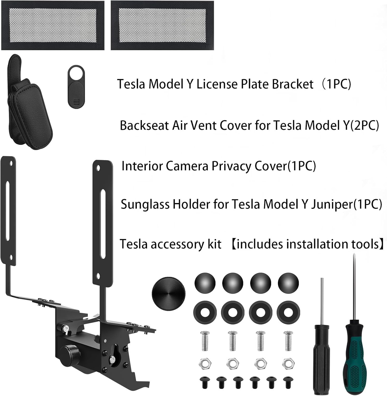 2026 2025 Tesla Model Y Front License Plate Holder(No Drill, Custom Lock) License Plate Frame for 2025 Tesla Model Y