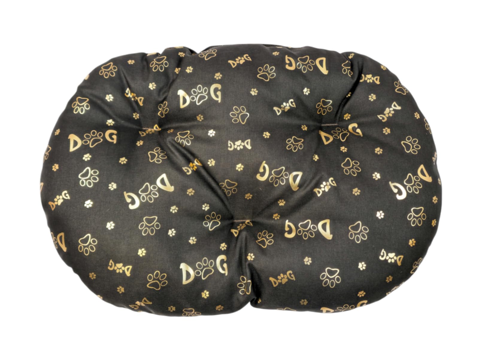 Oval Dog & Cat Cushion - 70 x 48 cm Dark Brown - Washable & Ideal for Transport Baskets