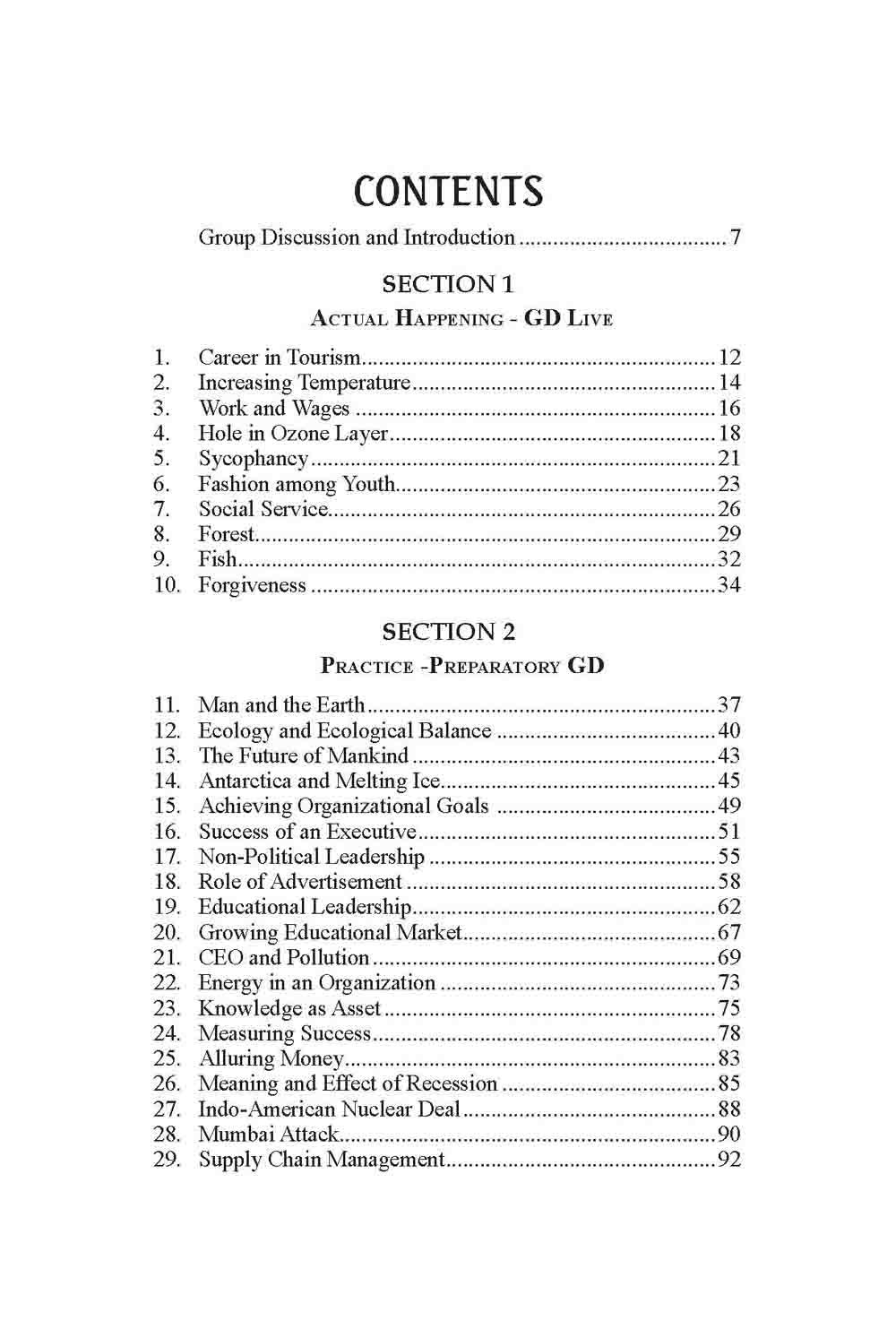 Topics For Group Discussion 3