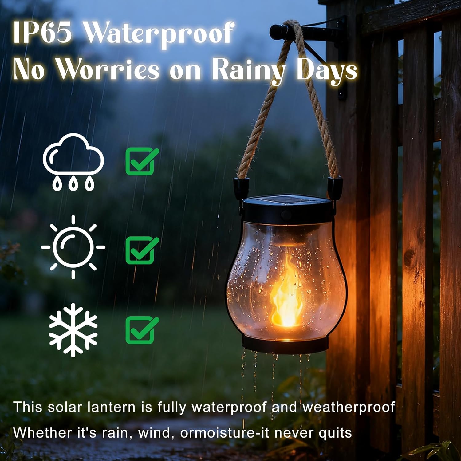 2026 New Upgrade Solar Lantern Outdoor Waterproof, Retro Dancing Flame Solar Lantern Outdoor Lights with Dual Charging, Suitable for Camping Trails Yard Terrace Porch Garden Decoration（2PC）