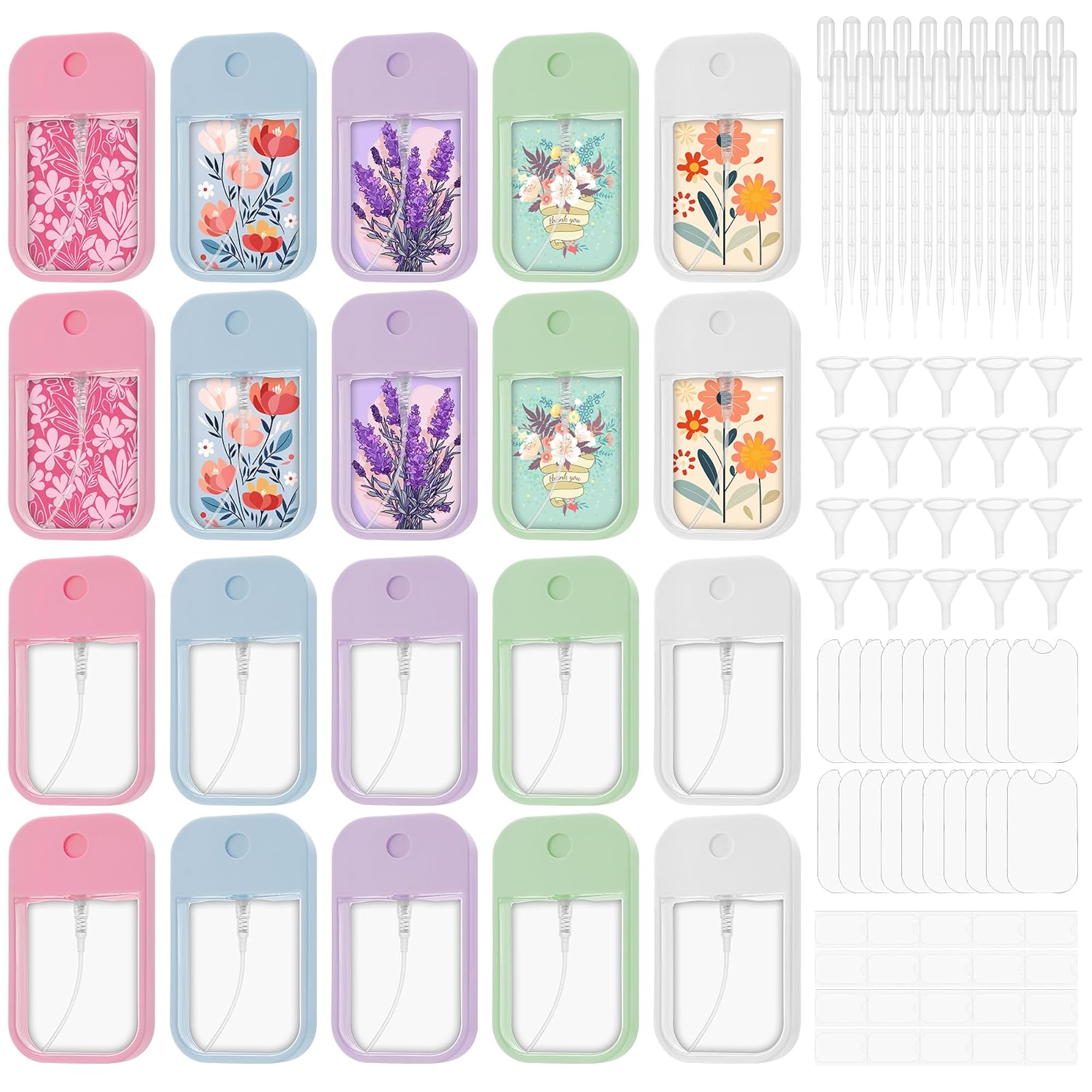 10 Pack Sublimation Blanks Card Perfume Spray Bottles, 45ml