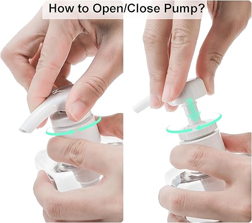 Miniatura 5 de Okllen Paquete de 12 botellas de plástico con bomba de 16 onzas, recipiente vacío recargable dispensador de jabón líquido para champú, loción,