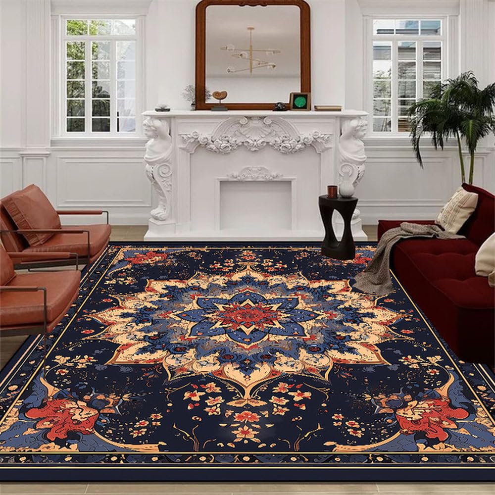 Tapis de Salon Grande Taille 80x160 cm en Flanelle Rétro DT 5248