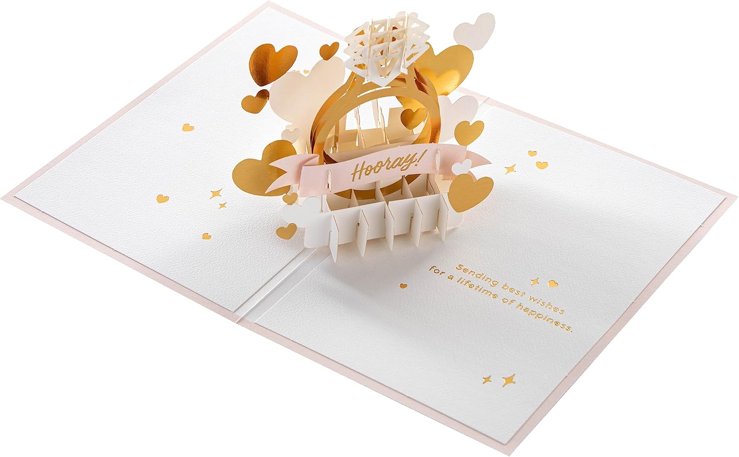 Hallmark Paper Wonder Engagement Card – 3D Pop-Up Ring Celebration Design