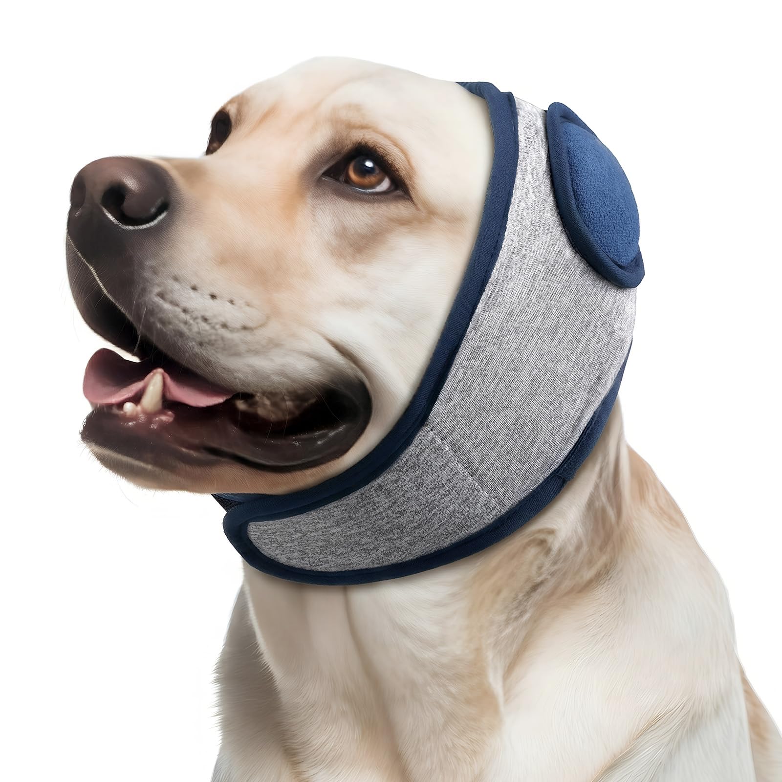 Photo 1 of Thickened Dog Ear Muffs for Noise Cancellation–5 Sizes Adjustable Strap No Shake Ear Wrap for Anxiety Relief Fireworks Thunder Grooming Bathing & Hematoma Recovery for Small Medium Large Dogs-XL