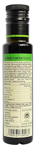 Miniatura 2 de PÖDÖR Aceite de semilla de calabaza de Estiria de alta calidad, 3.4 onzas líquidas. Prensado en frío, 100% natural, sin refinar y sin filtrar,