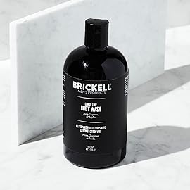 Brickell Men\'s Invigorating Body Wash for Men, Natural and Organic Deep Cleaning Shower Gel with Aloe, Glycerin, and Jojoba Oil, Sulfate Free (Lemon Lime, 16 Ounce)