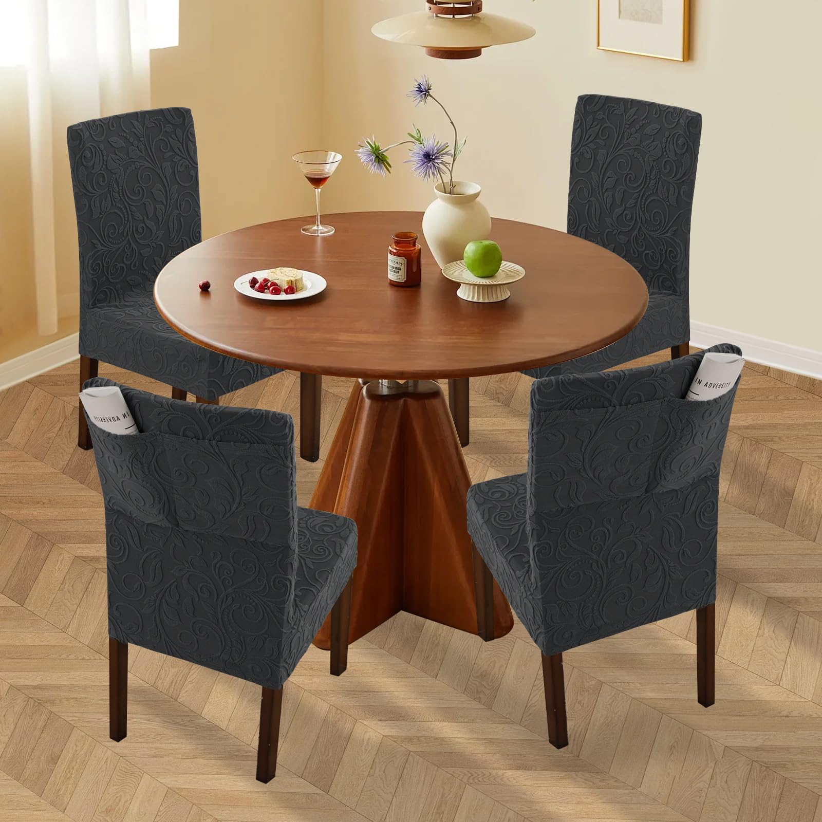 LiveGo Dining Chair Slipcover with Storage Bag - Image 2