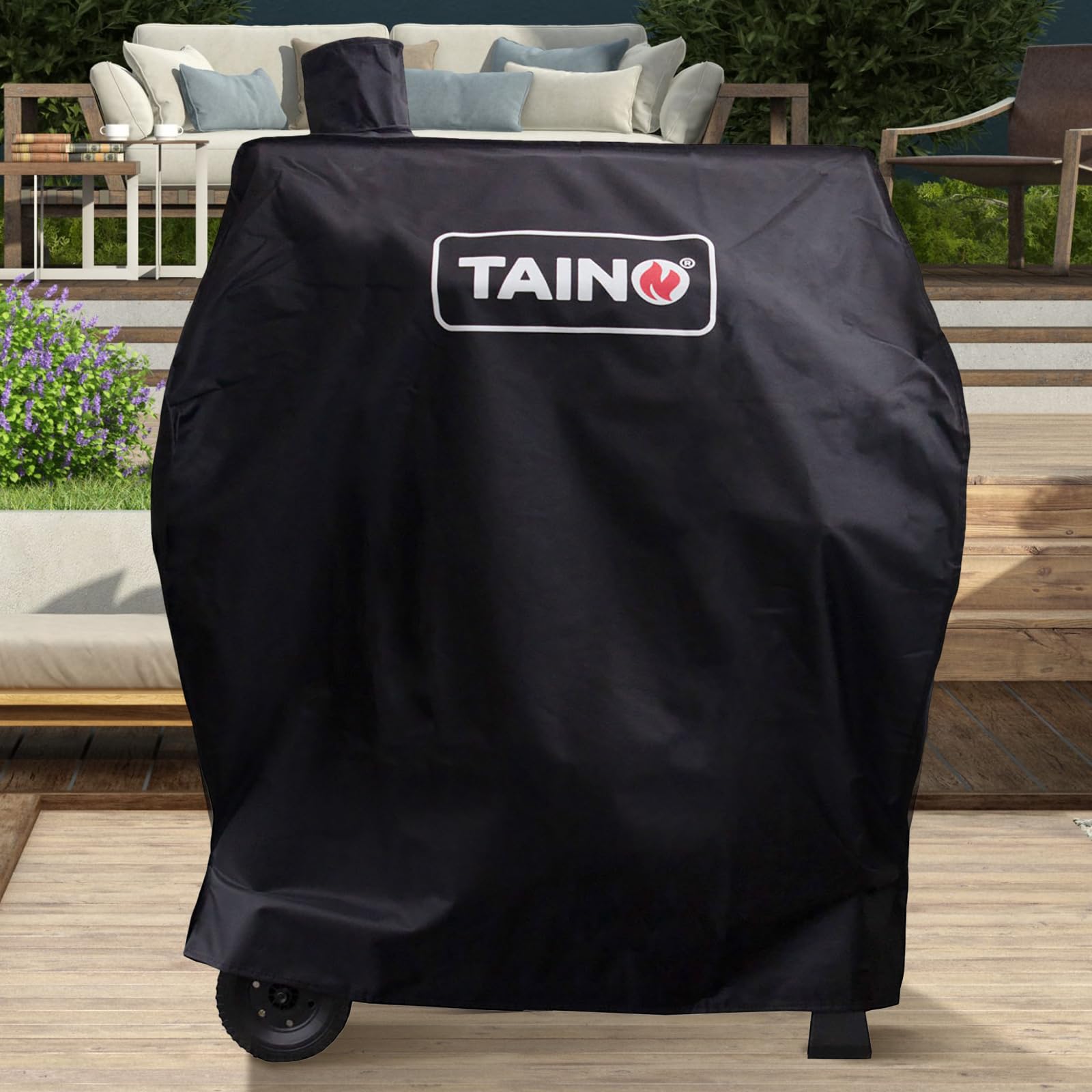 TAINO Hero XXL Abdeckung Haube Regenschutz für Smoker Holzkohlegrill BBQ Oxford Gewebe 102x61x105cm (BxTxH)