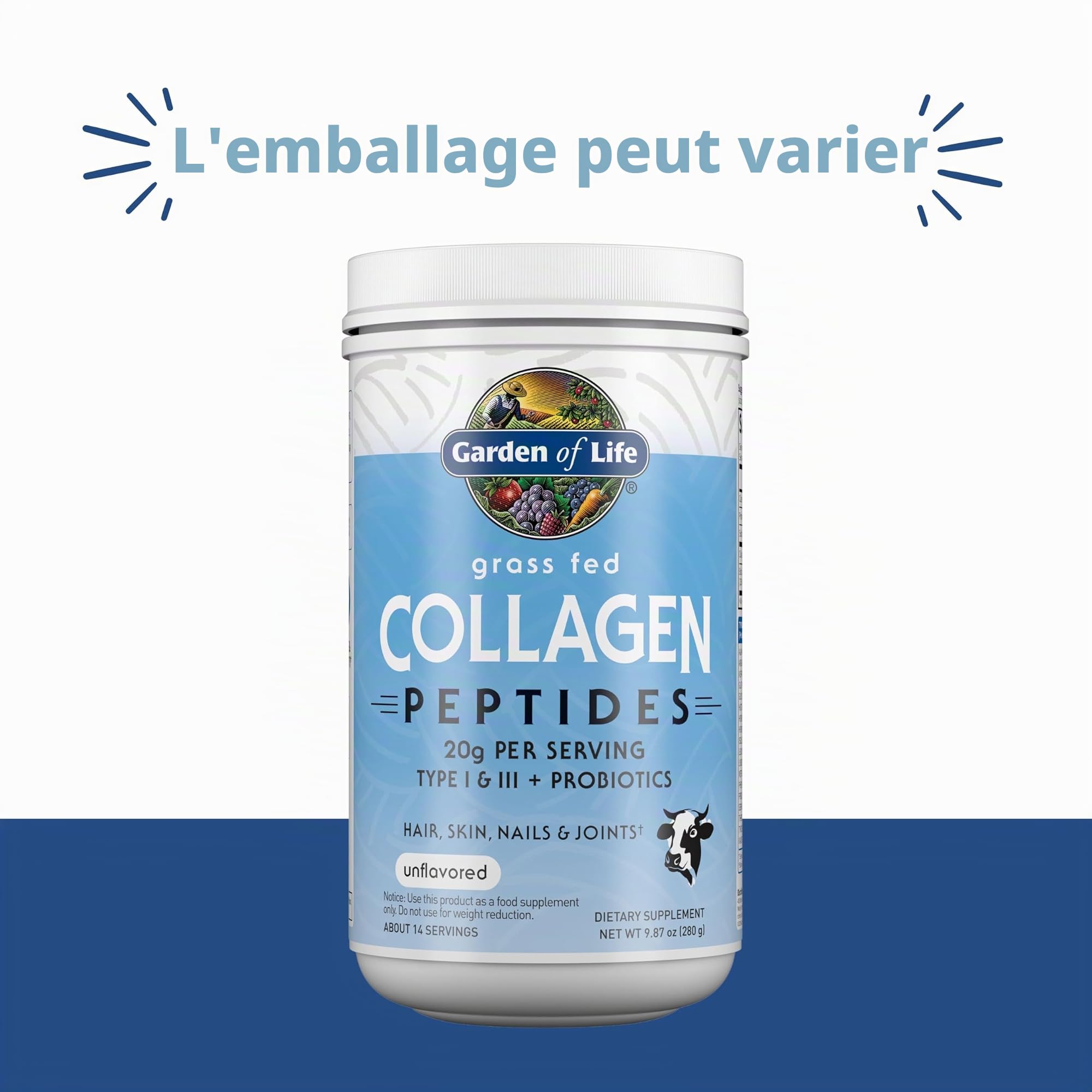 Garden of Life Grass Fed Collagen Peptides - 280g