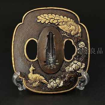 小柄袋、真鍮地に鮎図 小柄袋、真鍮地に鮎図 小柄袋、真鍮地に鮎図 小柄袋、