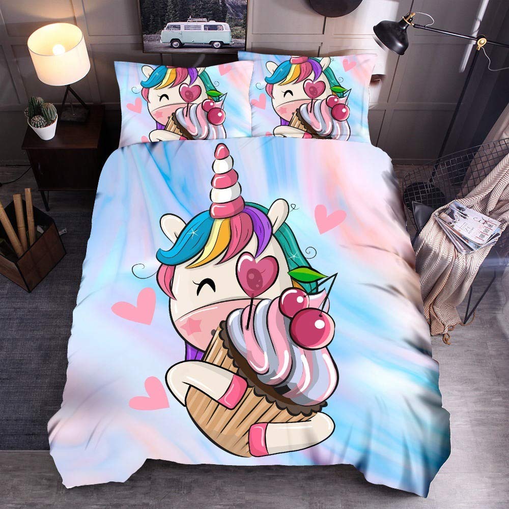 Housse de couette King Size 220x240 cm avec parure de lit complète motif loup