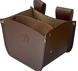 Leather Shell Pouch, Compact Small Shells Pouch 0.22 12GA, 20GA and More for Shooting and Hunting Game - HERTE