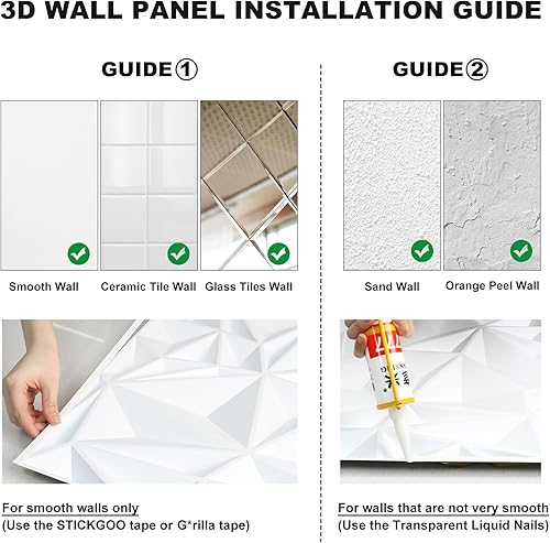 Miniatura 5 de STICKGOO Paneles de pared 3D negros para despegar y pegar, paneles de pared de PVC para decoración de pared interior, decoración de pared moderna de