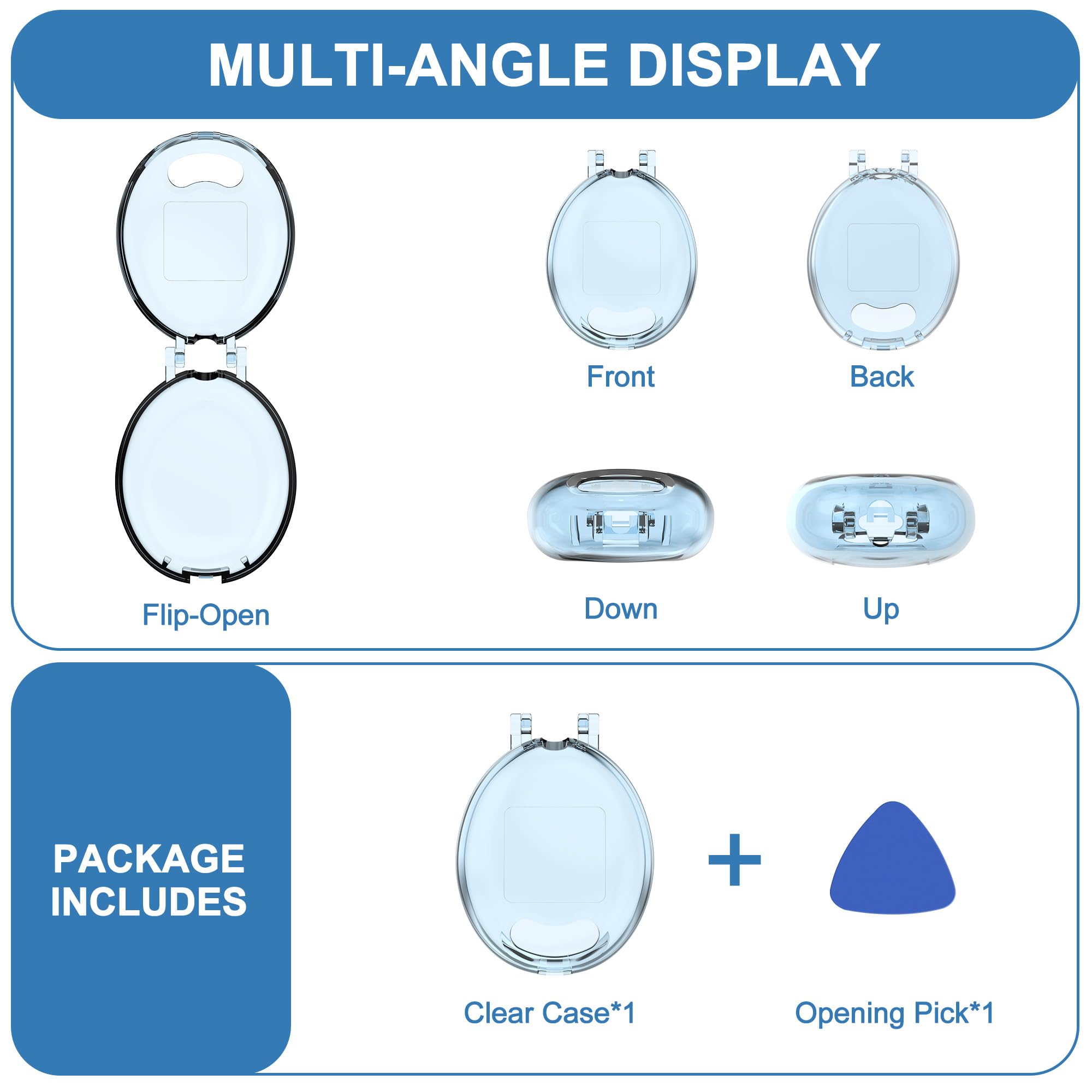 SGHLDE Schutzhülle für Tamagotchi, transparent, hartes Polycarbonat, sturzsichere Schutzhülle, transparent, tragbar, Aufbewahrungskoffer für Tamagotchi-Originalzubehör, integrierter Flip-Top