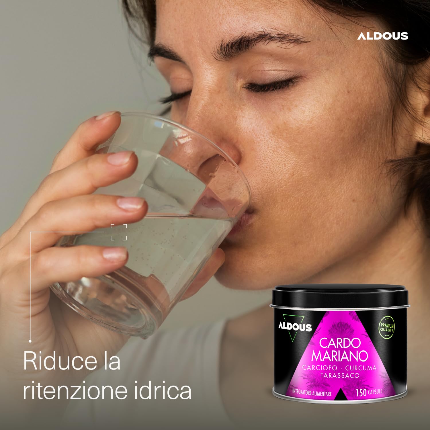 Cardo Mariano Tarassaco e Carciofo con Curcuma e Desmodio - 150 Capsule - 80% di Silimarina - Integratore Detox Fegato e Intestino - Depurativo Fegato - Gonfiore addominale - Cardo Mariano Fegato