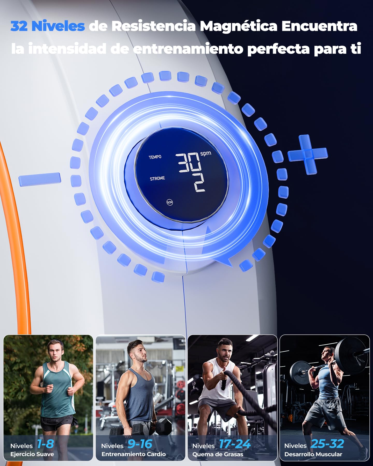 Copant Máquina de Remo Magnética, Máquina de Cardio con Soporte para Tableta, 32 Niveles de Resistencia Remadora para Uso en Casa MAX 136 kg, APP Control Pantalla LCD y Escenarios Virtuales Inmersivos