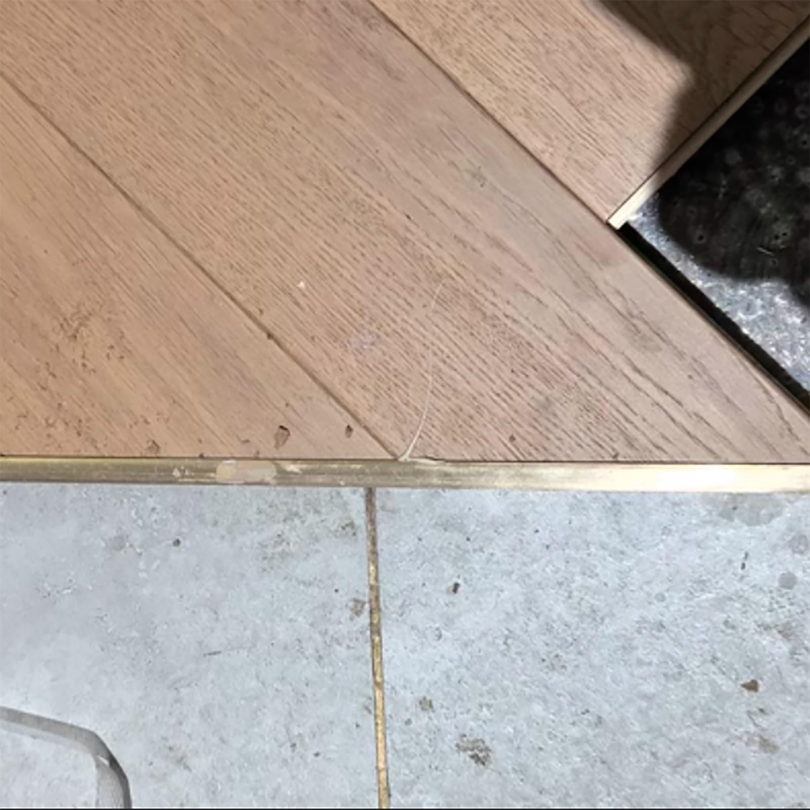 übergangsprofil Schwellenkantenleiste aus Gebürstetem Messing, Rechteckige, Massive Bodenübergangsleiste für Holz, Metallschwellen-Nahtrampe für Hartholz und Türrahmen(10x10mm(1/4"x3/8"))