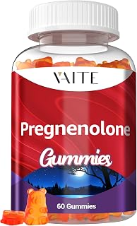 Pregnenolone Memory Supplement for Brain, Hormone Balance for Women and Men, Glycine Supplements, Happy Hormones, Non-GMO, Gluten Free, Cognitive, 60 Vegetarian Seniors and Adult Vitamin Gummies