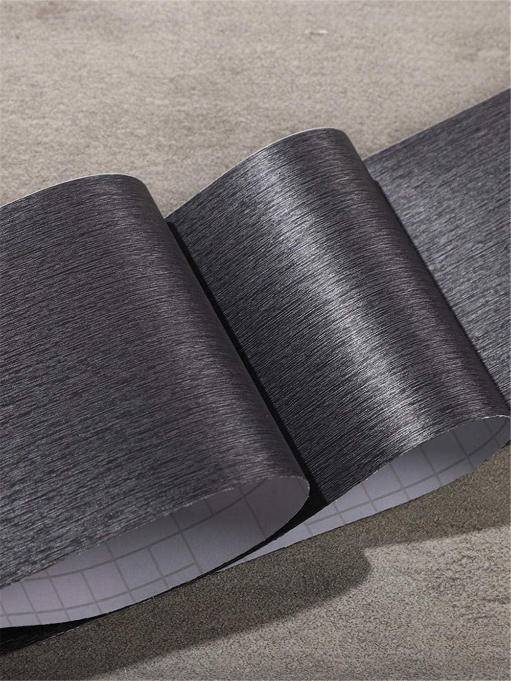 Wallpaper Border,Peel and Stick Dark Gray Brushed 30CM X 500CM