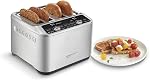 Cuisinart 4-Slice Lever less Motorized Toaster, 7-shade settings, 4 MemorySet feature, Silver (CPT-540C)
