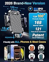 Vista 5 de VANMASS - Soporte para teléfono celular de grado militar verdadero 2026 para pared de ventilación del parabrisas, soporte de camión para iPhone 17