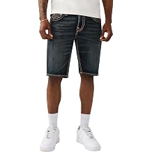 True Religion Mens Ricky Flap Short Relaxed Fit, Horseshoe Detailing