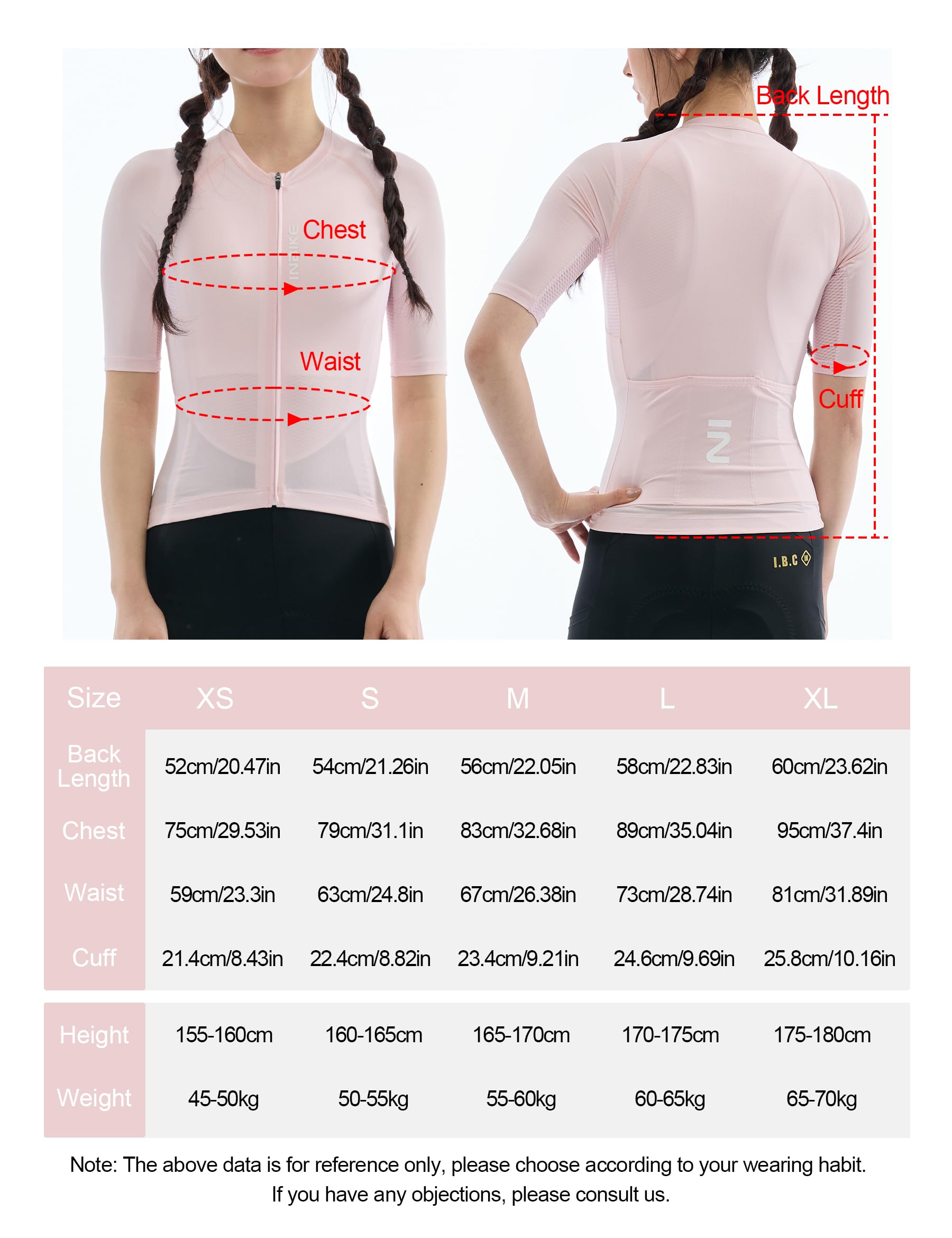 INBIKE Maillot Cyclisme Femme Haut Vélo Respirant 3 Poches Arrière Séchage Rapide