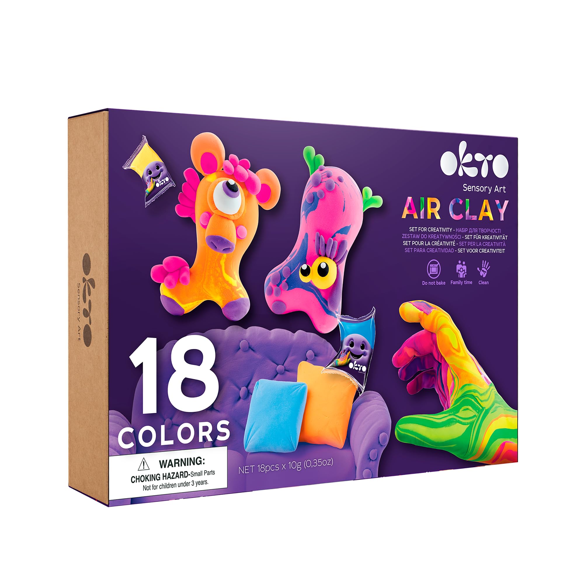 Amazon.com: Okto Air Dry Clay for Kids – 18 Colors Foam Clay Set