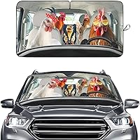 Vista 39 de GENANY Divertido parasol para parabrisas para sedán, SUV, camión (55 x 29 pulgadas), parasol de automóvil, bloquea los rayos UV, accesorios