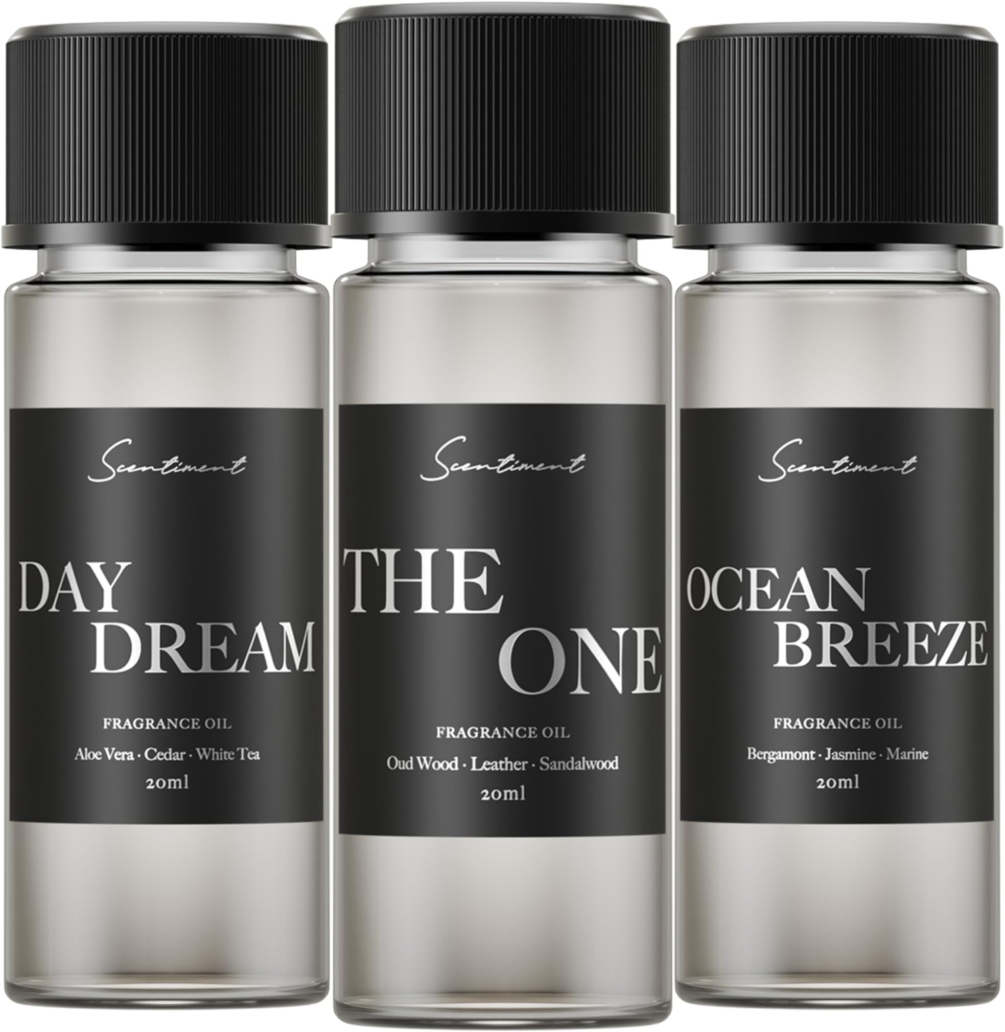 Scentiment Hotel Diffuser Oil Discovery Kit | Inspired By 1 Hotel® Ritz-Carlton® & Luxury Scents Aromatherapy Oils With Notes Of Cardamom, Tuscan Leather, And Sandalwood (20Ml, Top 3 Scents)