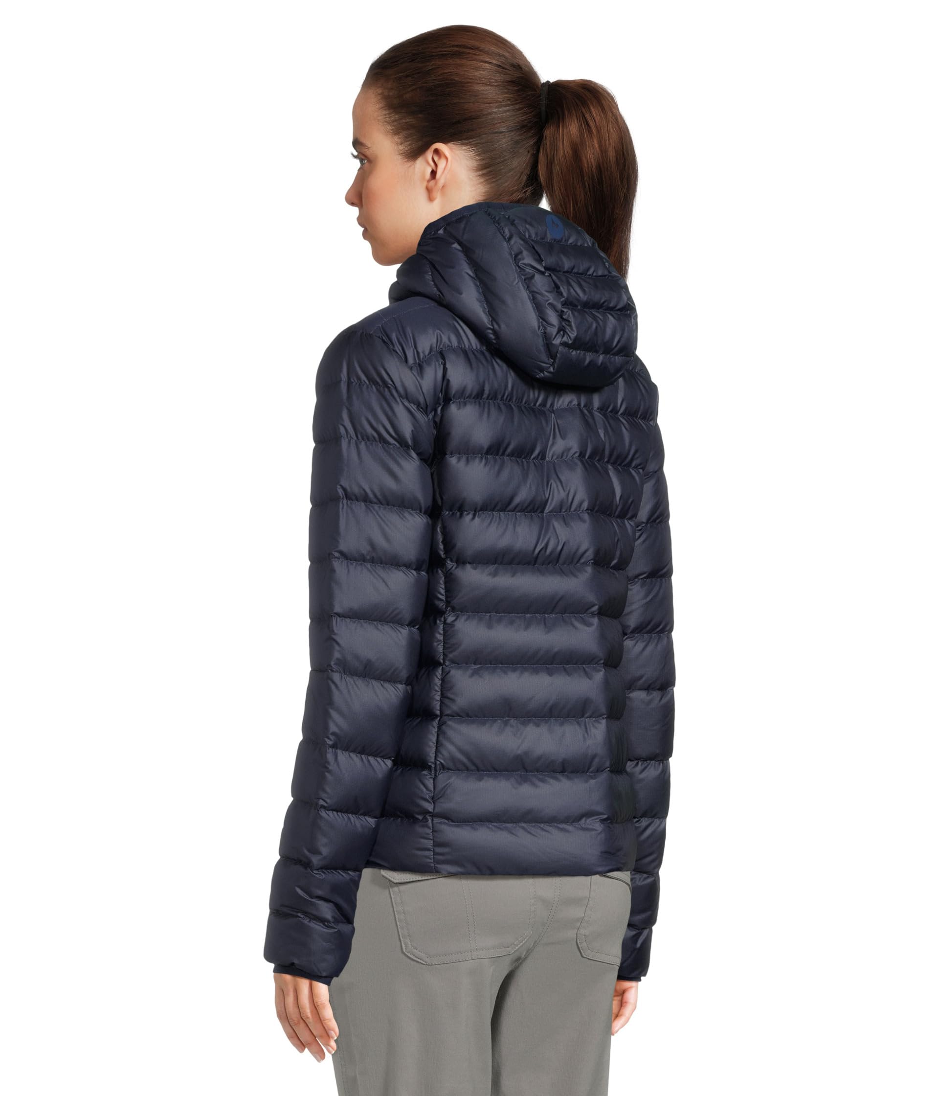 Marmot Wm's Highlander Hoody Piumino caldo, cappotto invernale isolato con cappuccio, Giacca da Esterno Leggera, Funzionale Traspirante e Antivento Donna (Pacco da 1)