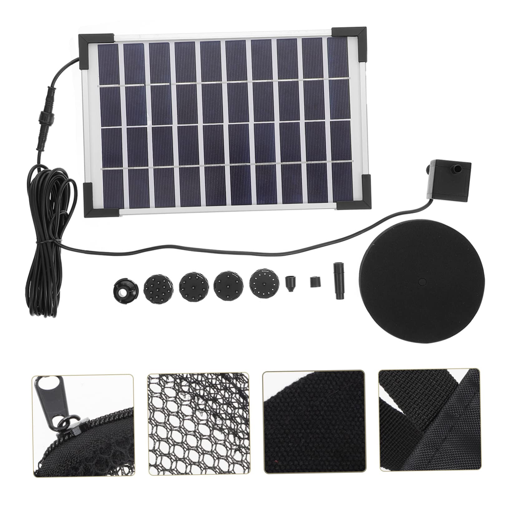 HANABASS Pompa Per Acqua A Energia Solare Da 5 W 6 Spruzzi Per Giardino Set Di Pompe Per Bagno Per Uccelli Allaperto
