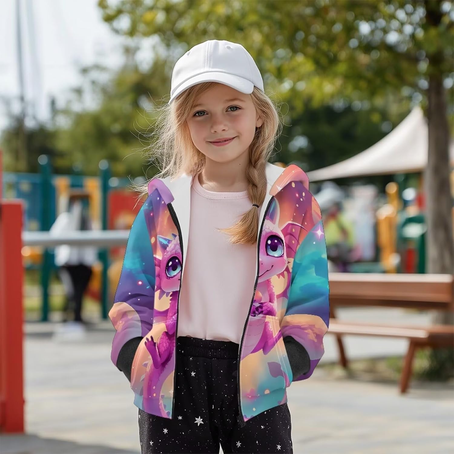 Bulopur Hoodies For Girls Fleece Lined Sweatshirt Long Sleeve Breathable Sweaters with Pockets Kids Fall Winter Outfits