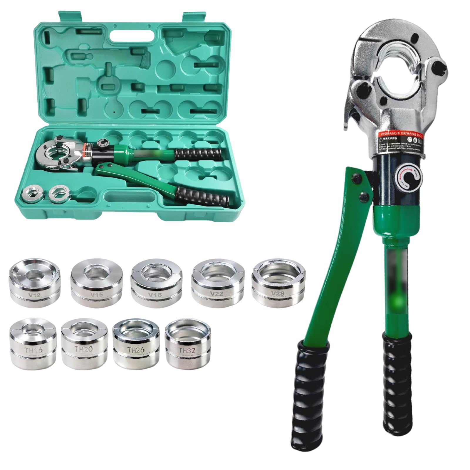 Hydrauliczne szczypce do zaciskania Ø12-28 mm Zaciskarka do rur miedzianych Narzędzie do zaciskania hydraulicznego z miedzią 12/15/18/22/28 mm i PEX-AL-PEX 16/20/26/32 mm