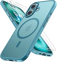 Vista 60 de Miracase - Funda magnética para iPhone 13 de 6.1 pulgadas (compatible con MagSafe) (con 2 protectores de pantalla), protección de grado militar