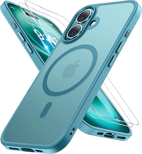 Miniatura 333 de Miracase - Funda magnética para iPhone 13 de 6.1 pulgadas (compatible con MagSafe) (con 2 protectores de pantalla), protección de grado militar