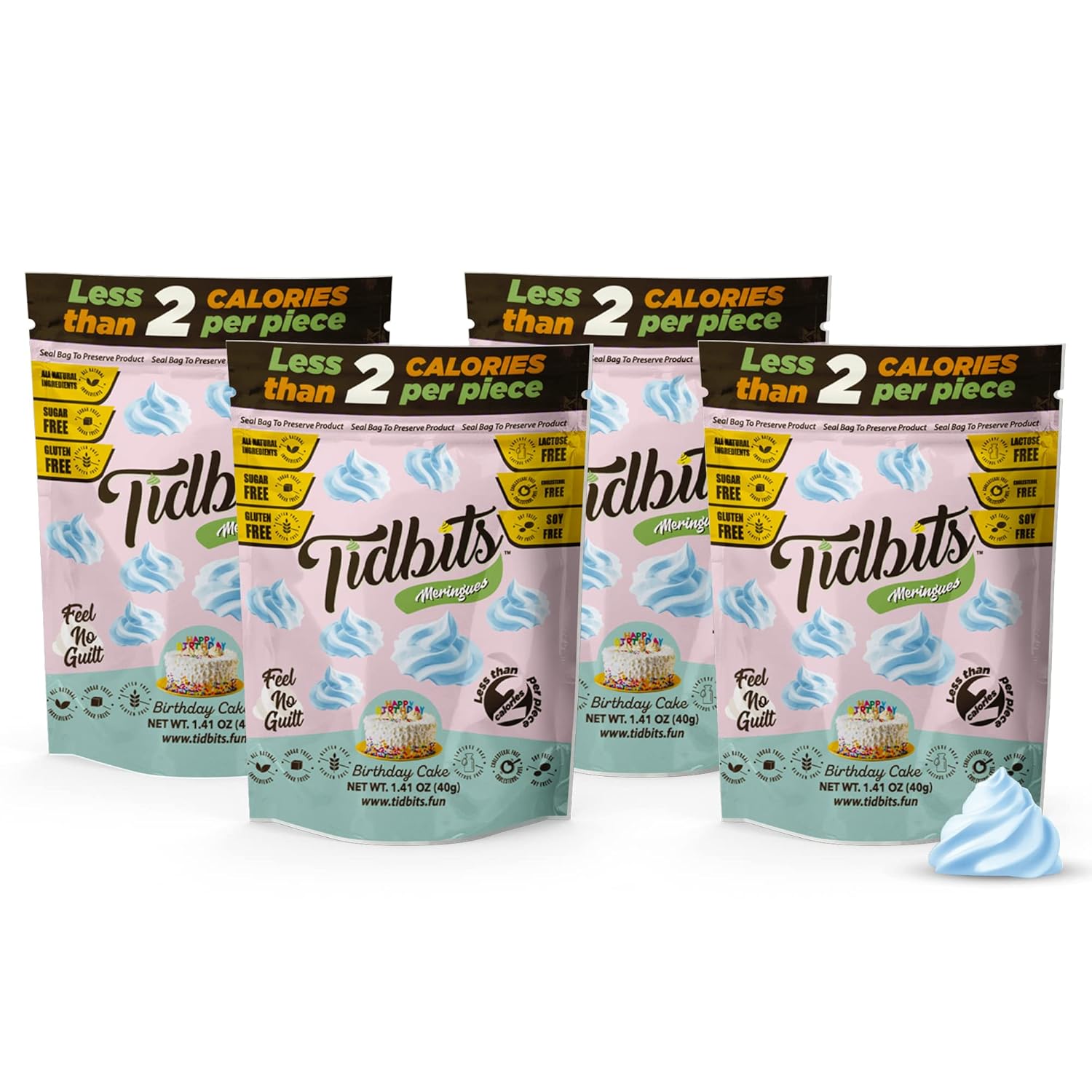 Tidbits Fun Bites Meringues, Low Calorie Snacks, Low Sugar