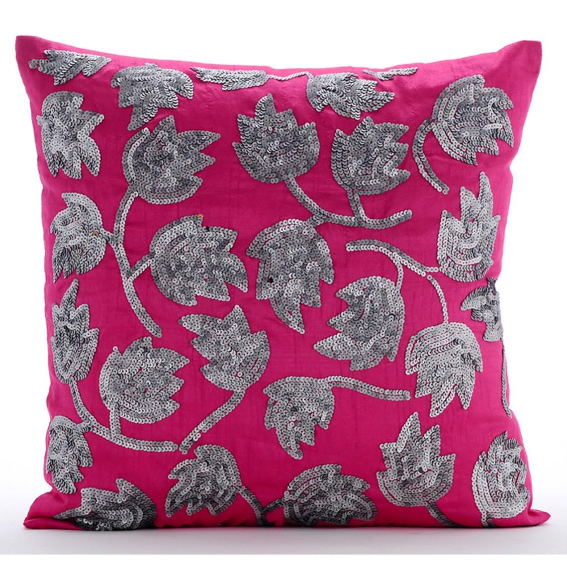 The HomeCentric Rosa Fucsia Set di 2, 50x50 cm Art Silk Federa Letto