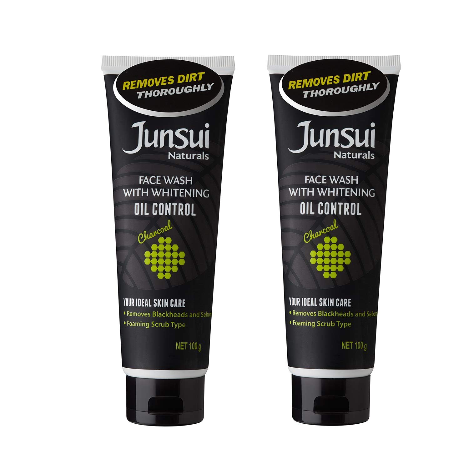 Junsui Naturals Face Wash with Whitening, Oil Control, 100 g (Pack of 2