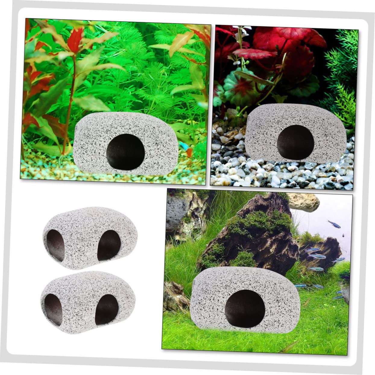 BESPORTBLE 10stücke Kreative Simulierte Steinornamente Für Aquarien Fischversteck Umweltfreundliche Dekoration Für Zucht Und Von Aquarienfischen