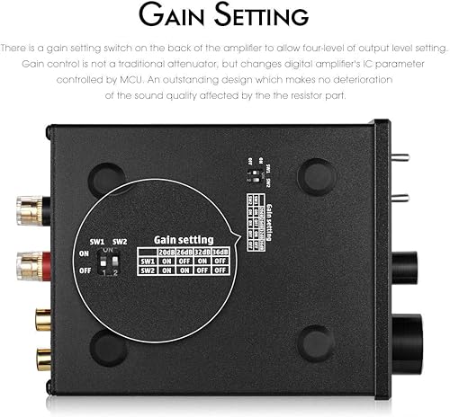 Miniatura 3 de Nobsound G2 Subwoofer Amplificador de potencia Mini Mono SUB Amp 100W PBTL BTL Bridge Home Theater