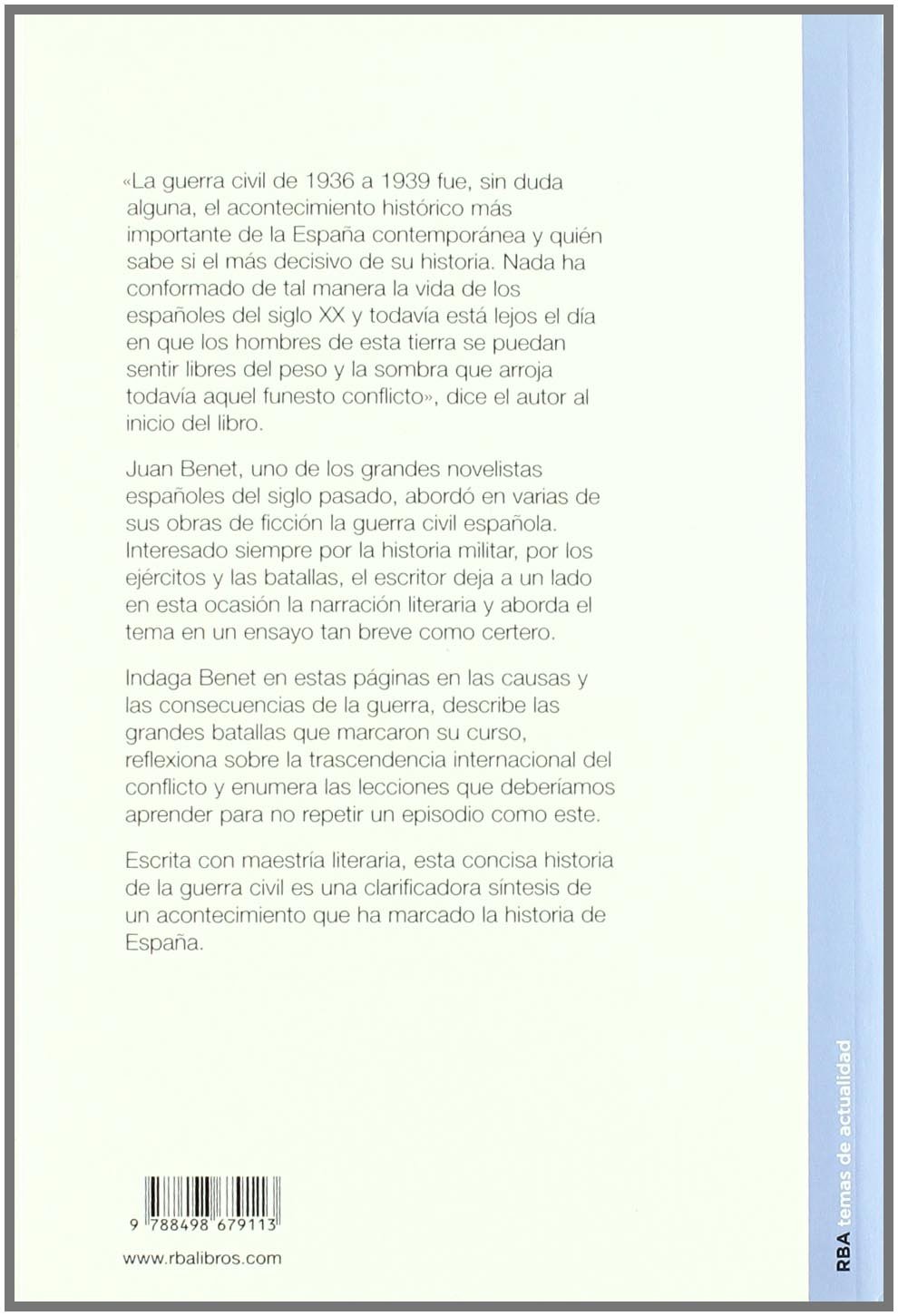 ¿que fue la guerra civil? (Ensayo y Biografía)
