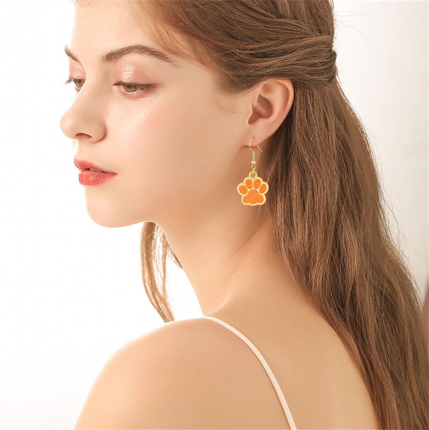 Dreuyet 9 Pairs Paw Earrings Set for Women Shinny Glitter Cute Muticolor Dog Cat Paw Print Earring Heart Footprint Statement Cocktail Party Holiday Jewelry Animal Lovers Gifts - Image 5