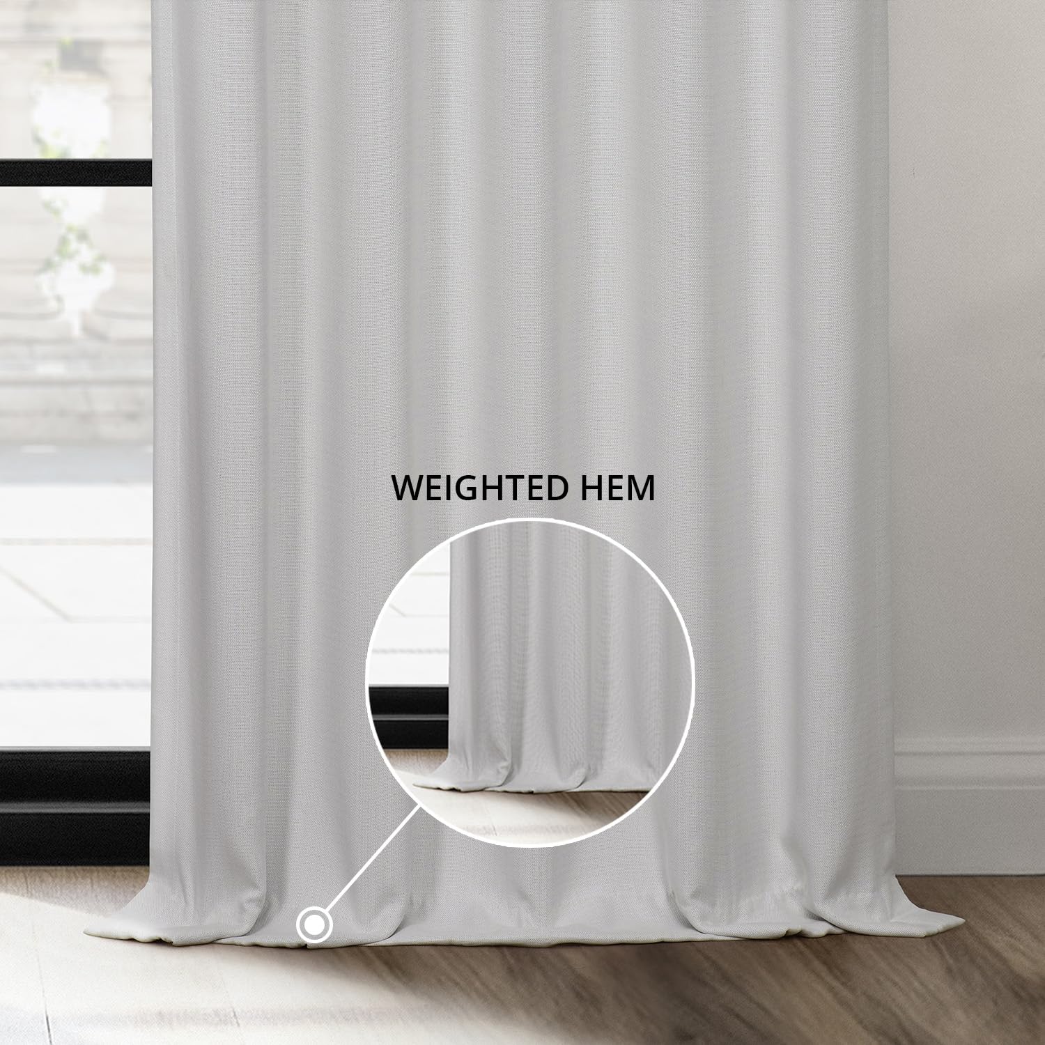 HPD Half Price Drapes - Cortinas de Lino sintético para Sala de Estar